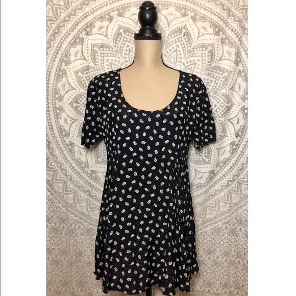 90s floral babydoll dress